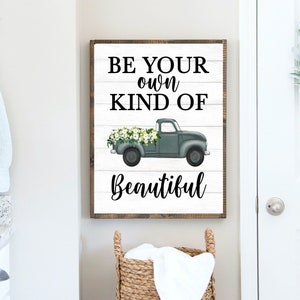 DOWNLOAD DIGITALE / Sii il tuo tipo di bella salvia VERDE Vintage Truck Bagno Stampa murale / arredamento di fattoria / arredamento rustico