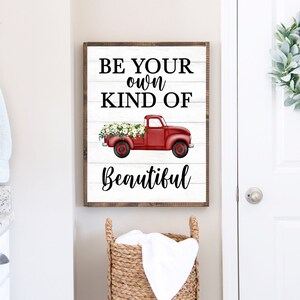 DOWNLOAD DIGITALE/Sii il tuo tipo di bello/Camion antico ROSSO/arredamento della casa colonica/decorazioni della casa colonica/arredamento rustico
