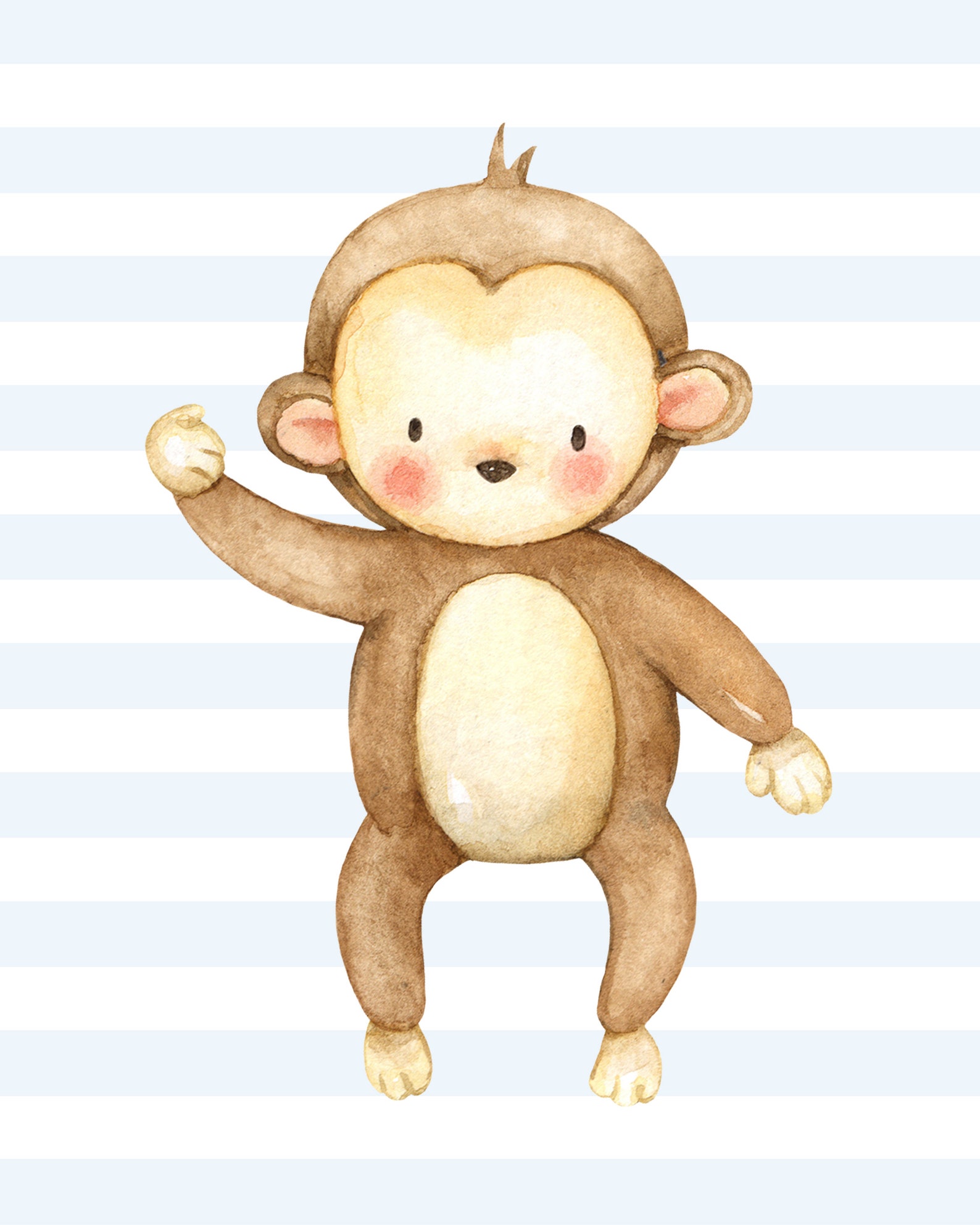 DIGITAL Download/baby Boy Jungle Animals With Light Blue Etsy