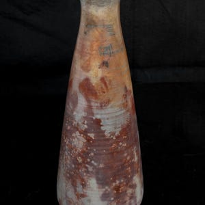 サガー焼成ボトル | 8インチ 紫、白、ピンク、ストーンウェア製ハンドメイド