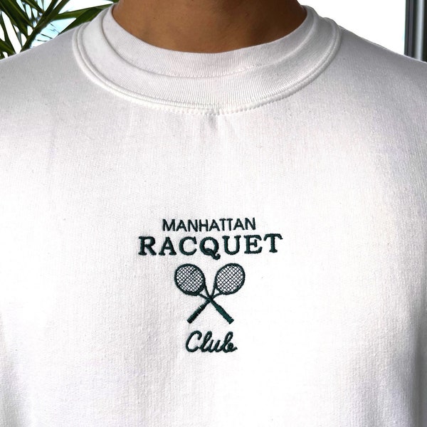 Manhattan Embroidered Sweatshirt | Customisable, vintage, unisex crewneck sweater