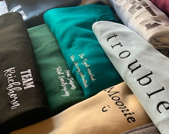 etsy embroidered sweatshirt