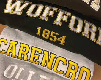 Custom College Embroidered Sweatshirt/ Hoodie | A thoughtful graduation or university gift with vintage charm