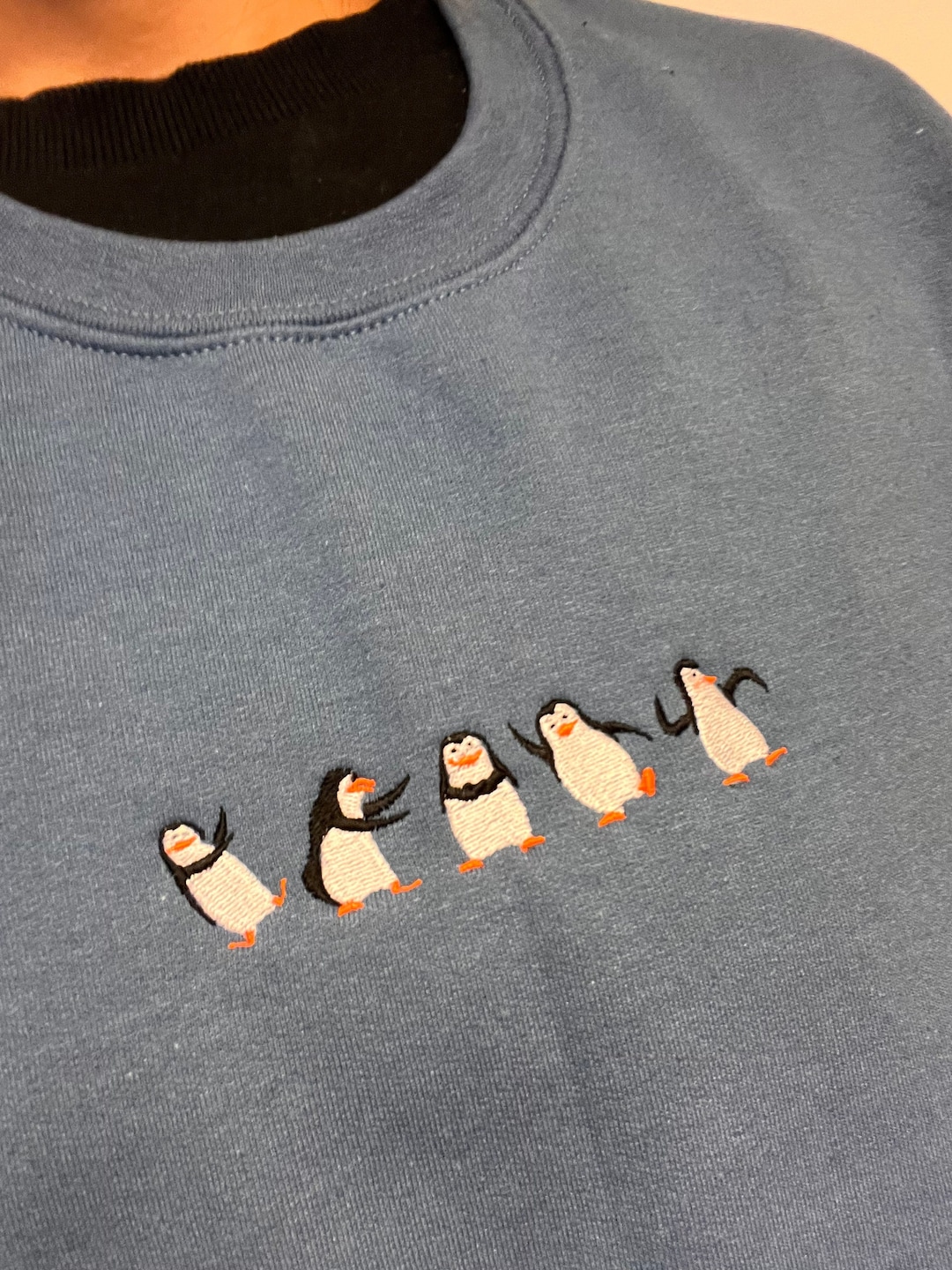 Kids Embroidered Penguins Padded Down Jacket