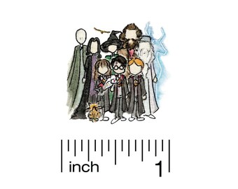 PRINT, Potter Family, Watercolour Painting, Family Portrait