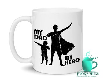 My Dad My Hero Mug - Perfect Gift for Father's Day or Birthday