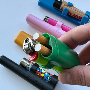 The Clinger - Fits Two Joints! -  Joint Case Fits Clipper / Bic lighters, 100% Smell Proof, Cigarette Holder, Blunt Holder