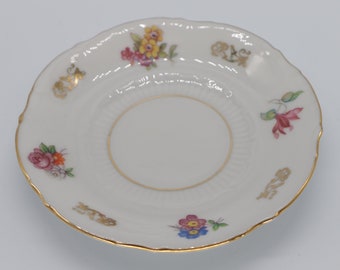 Vintage Altenburg Saxony Porcelain Plate | Retro Floral Trinket Dish | German Collectible Decor