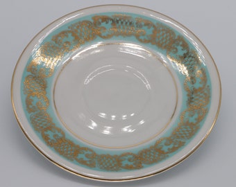 Retro little plate, antique coffee plate with gold decorations