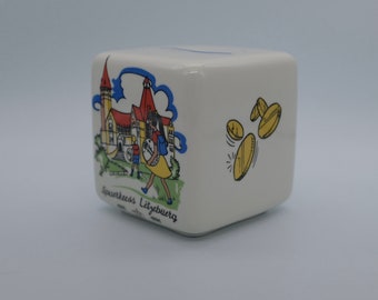 Villeroy&Boch collection piggy bank, limited edition collectible coin bank, retro ceramics made in Luxembourg, retro items 1995-1996