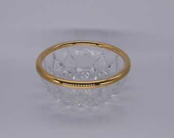 Beautiful antique glas tray for jewellery, vintage storage glas ring dish, crystal style, kitsch decor