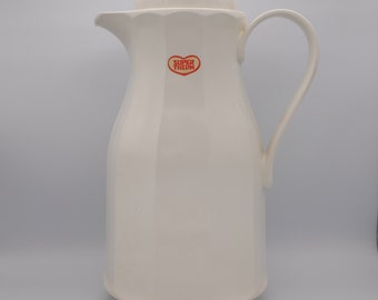 Vintage Super Therm Thermos Coffee Jug in White - Excellent Condition, Retro Camping Picnic Outdoor Gear, Hot Cold Drink Container