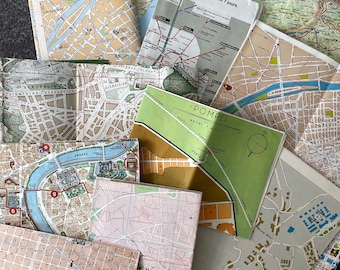 Bundle of Vintage Travel and Tourist Maps for Art and Collages, travel ephemera, journal scrapbooking supply, junk journal, European summer