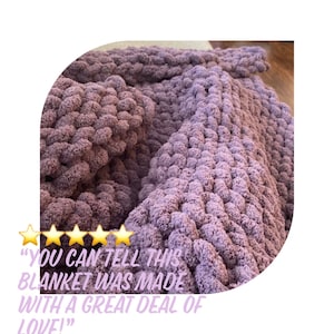Handmade Chenille Chunky Knit Blanket: Cozy Throw Blanket Bild 8