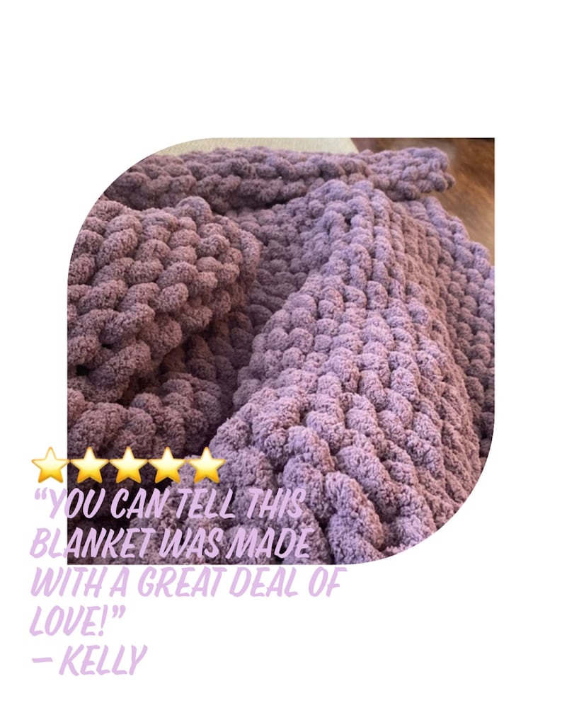 Handmade Chenille Chunky Knit Blanket: Cozy Throw Blanket Bild 8