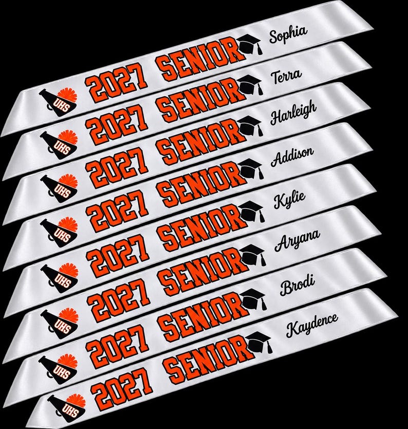 Personalized Senior Graduation Sash | Custom Senior Sash | Class of ...