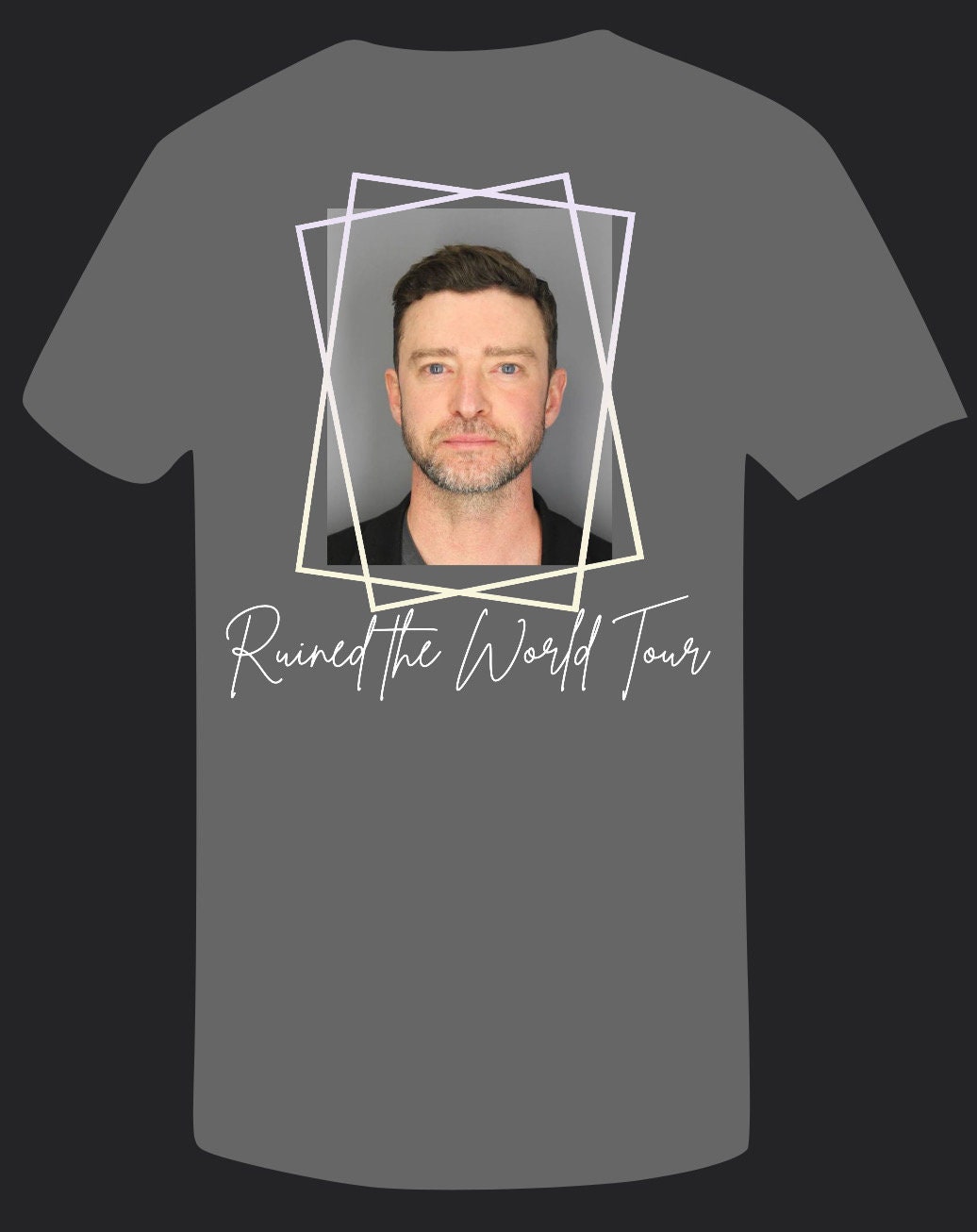 Justin Timberlake Jail Mug Shot Concert Graphic Tee - Etsy