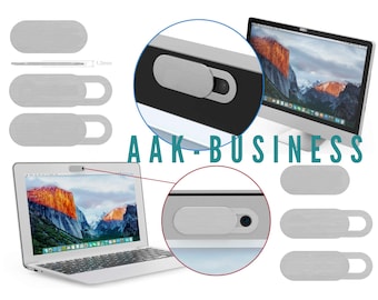 Webcam Cover Slide Silver made of stainless steel PRIVACY COVER