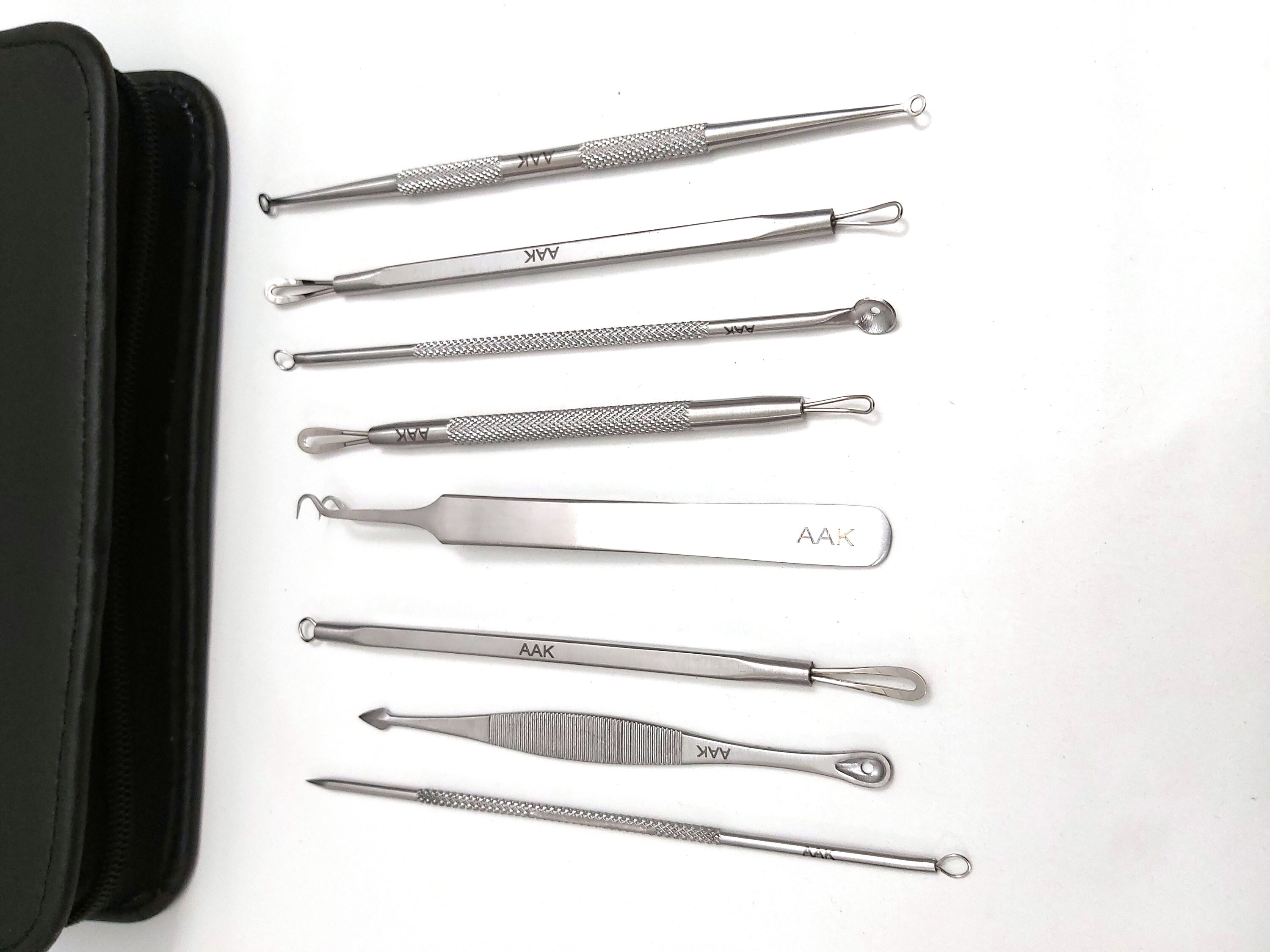 8-teiliges Mitesserentferner Set Aus Edelstahl – Präzise Werkzeuge Für Pickel & Blackheads