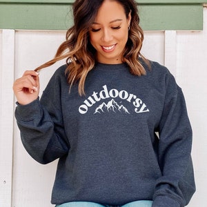 Outdoorsy Sweatshirt,Mountain Themed Shirt,Hiking Tees,Outdoor Shirts,Wilderness Graphic Tee,Nature Clothing,Hiking Shirt,Nature Lover Shirt