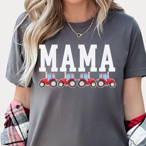 Nom personnalisé tracteur maman papa anniversaire garçon frères et sœurs anniversaire fête chemise enfant en bas âge cadeau nouvelle maman baby shower grossesse faire-part de famille correspondant