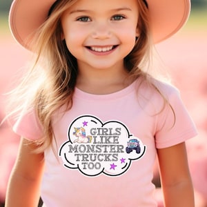 Dziewczyny Mama Monster Truck Jam Sparkle Unicorn Party Koszulki Mama Dziewczyna Mama Siostra Rodzina Dopasowanie, Mama Mini Me Mimi Gigi Race Shower Prezent 4x4