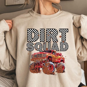 Monster Truck Jam Family Dirt Squad Boy Dude Party Sweatshirt Mama Dada Group Maluch Dziecko Prezent na Boże Narodzenie Mimi Papa Wydarzenie Wnuk Dopasowanie