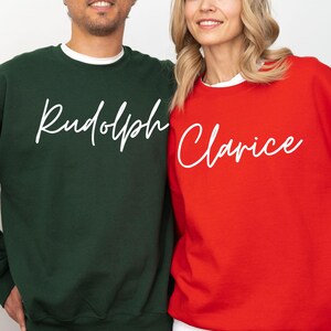 Kerstman rendier Rudolph paren Merry Christmas Sweatshirt peuter familie bijpassende grappige vakantie fotokaart lelijke trui jongen cadeau kinder-TV