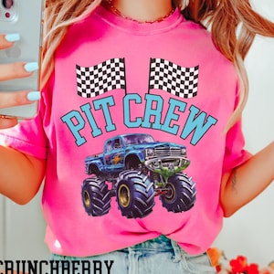 Monster Truck Comfort Colors Shirt: Race Day Family Matching Tee