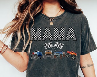 Comfort Colors Monster Truck Mama Shirt: Boy Birthday Party Gift