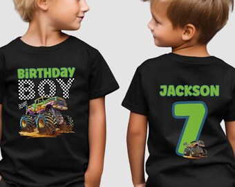 Birthday Boy Monster Truck Shirt: Family Matching Party Tee