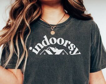 Comfort Colors Indoorsy T-Shirt: Introvert Homebody Unisex Tee