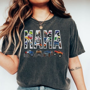 Comfort Colors Monster Truck Mama Shirt: Boy Mama Birthday Gift