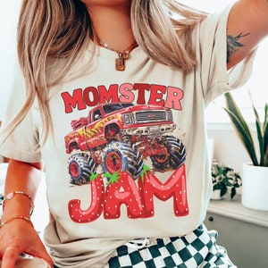 momster jam monster truck jam mom dad kids matching tshirts for monster truck events tours show, birthday party shirts