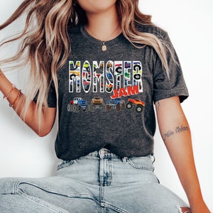Monster Truck Jam, Mom Momster Boy Mama T-shirt, Monster Truck Shirt,Mama tee,Mom Crewneck, Monster Truck Birthday Jam Monster Truck Cotton