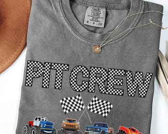 Retro Monster Truck Birthday Shirt: Pit Crew Race Day Tee, Comfort Colors