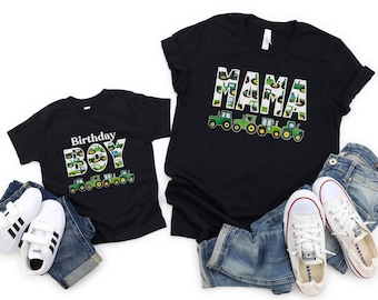 Boy Mama Shirt, Tractor Shirt, Green Tractor Mom, Boy Mother, Mommy Shirt, Gift For New Mom, Gift For Her,Mom Birthday Gift,Matching Family