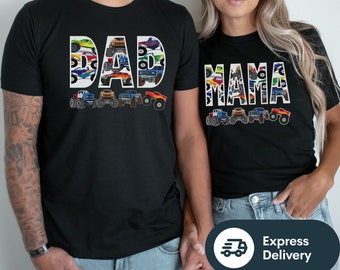 Custom Monster Truck Birthday Shirt: Family Matching Party Theme