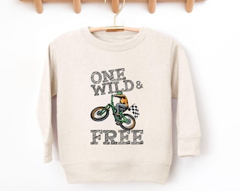 Bluza z nadrukiem roweru BMX dla chłopców na pierwsze urodziny – koszulka urodzinowa Pit Crew dla dzieci z roczną gwarancją