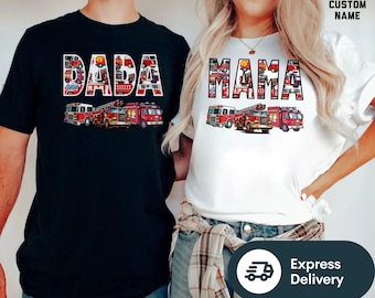 Fire Truck Birthday Shirt: Fireman Family Matching Tee
