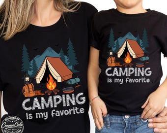 Boy Mama Mama's Boy Camping T-Shirts - Toddler and Family Camping T-Shirts - Summer Camp Hiking Campfire Mom Dad Sister Brother Matching