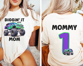 Custom Monster Truck Birthday Family Shirt: Pit Crew Bday Bash