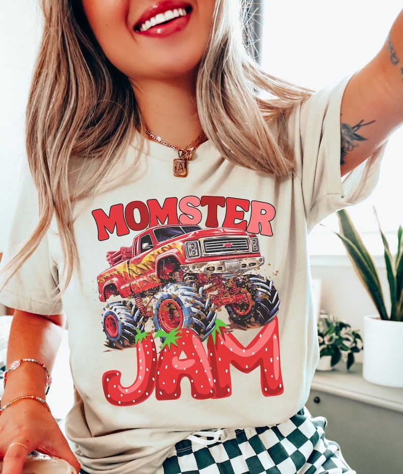 momster jam monster truck jam mom dad kids matching tshirts for monster truck events tours show, birthday party shirts