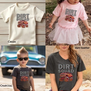 Dirt Squad Monster Truck Birthday Shirt: Family Matching Jam Tee image 6