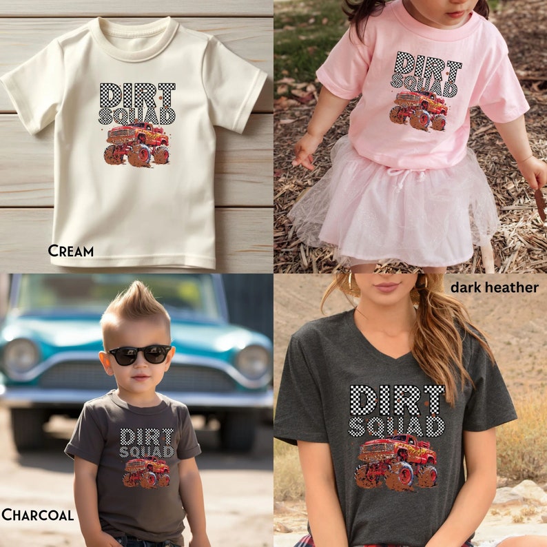 Dirt Squad Monster Truck Birthday Shirt: Family Matching Jam Tee image 6