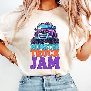 Monster Truck Jam Hot Car Wheels Comfort Colors Koszulka rodzinna pasująca do siebie Urodziny Pit Crew Krótki i długi rękaw Maluch Dzieci Dorosły Grupa Pepper