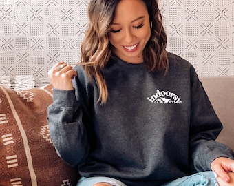 Sudadera de Interiores: Regalo unisex para introvertidos, hogareños y con diseño gráfico de bolsillo