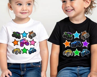 Star Monster Truck Jam Shirt, Kids Truck Tee, Toddler Truck Outfit, Baby Bodysuit, Matching Family Truck Shirts, Truck Birthday Party Gift