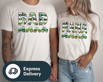 Custom Green Tractor Shirt: Matching Family Birthday Party Tee