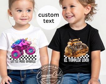 Monster Truck Jam Family Birthday Party Matching T-shirts, Pit Party Crew Tees, Monster Truck Gift, Toro Bull Loco or Sparkle Unicorn Smash